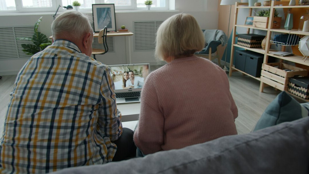 retired couple discussing finances
