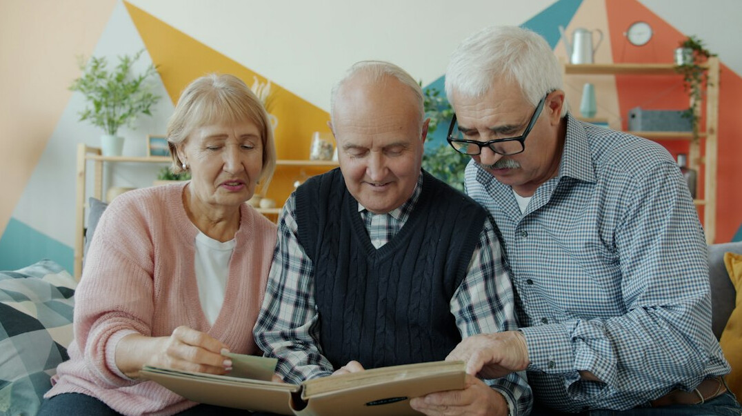 family reviewing financial documents