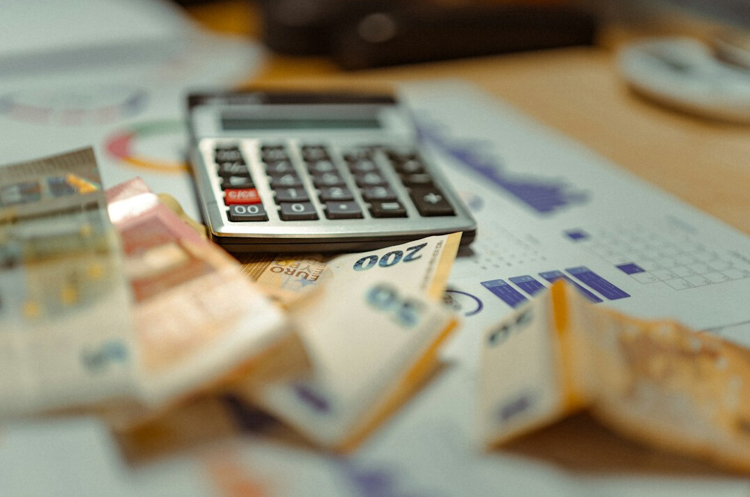 calculator on desk