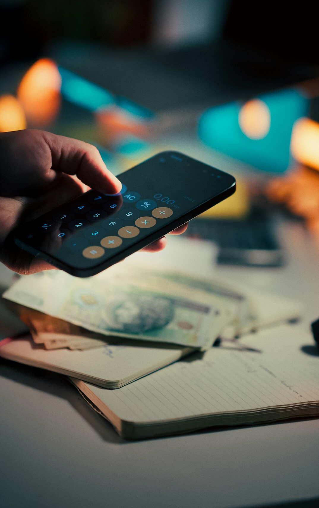 person calculating mortgage payments