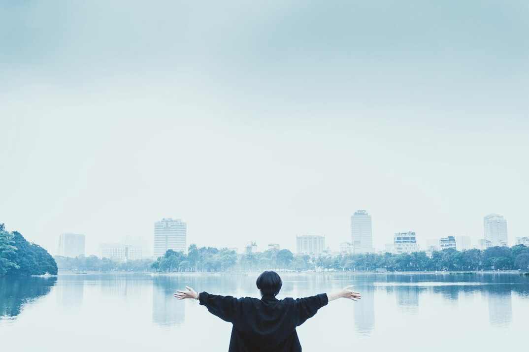 person investing in future