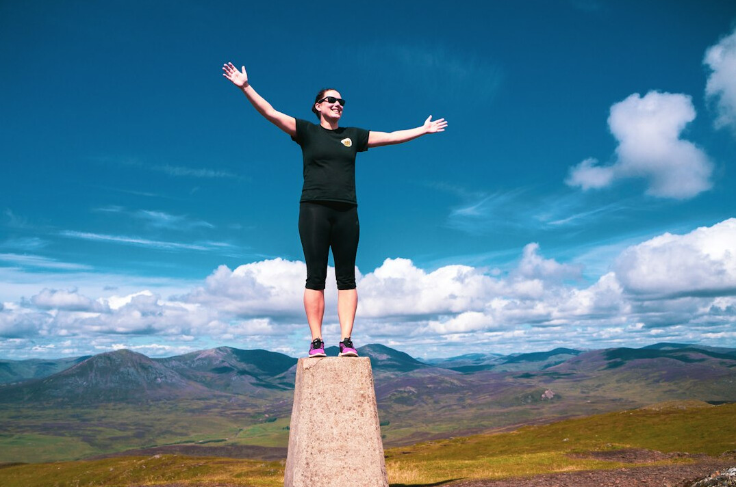 person achieving financial goals